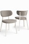Hanah Home Toldy Juego de 6 Sillas Gris y Blanco